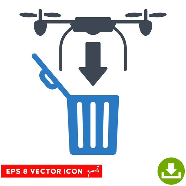 Drop Papierkorb-Vektor eps Symbol — Stockvektor