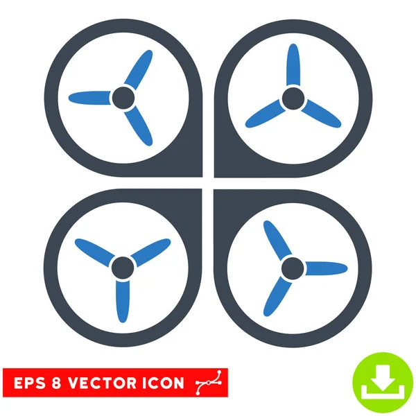 Quadrotor Vector Eps Icon — Stock Vector