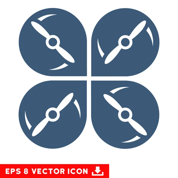 Luftdrohne schraubt Rotationsvektor eps-Symbol — Stockvektor