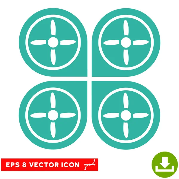 Quadrokopter-Vektor eps-Symbol — Stockvektor