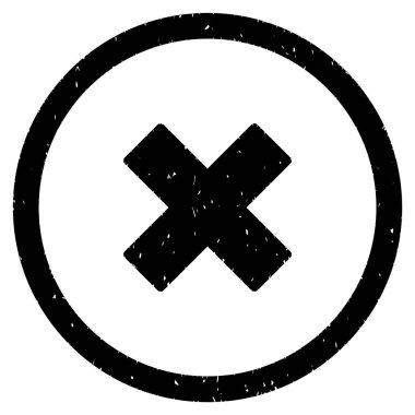 X-Cross simgesi lastik damga silmek