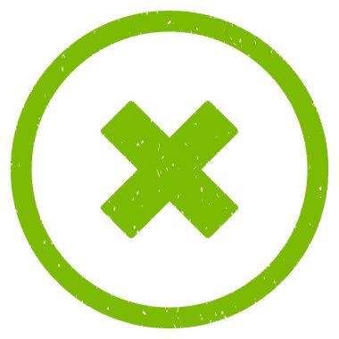 X-Cross simgesi lastik damga silmek