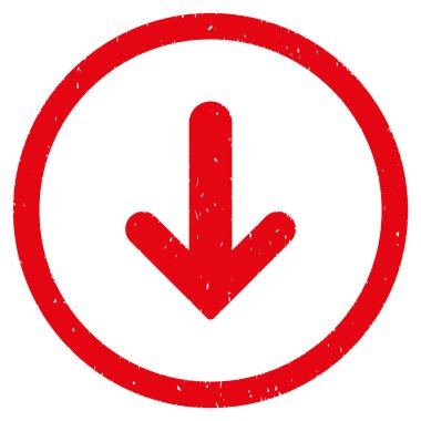 Simge lastik damgası aşağı ok