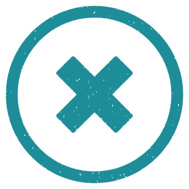 X-Cross simgesi lastik damga silmek