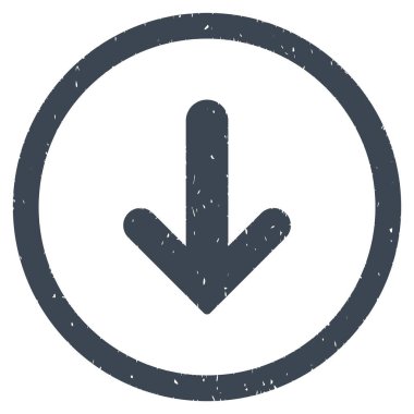 Simge lastik damgası aşağı ok