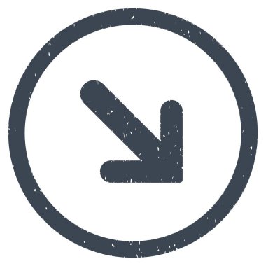 Simge lastik damgası doğru aşağı ok