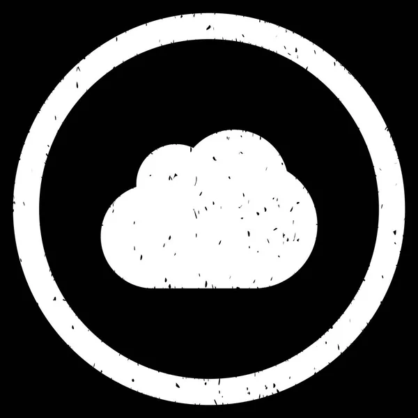 Nube icono sello de goma — Vector de stock