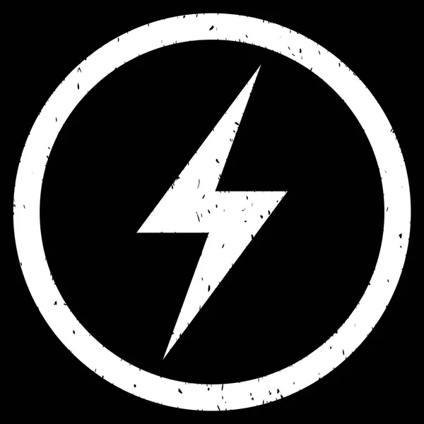 Símbolo de eletricidade Ícone de borracha Carimbo —  Vetores de Stock