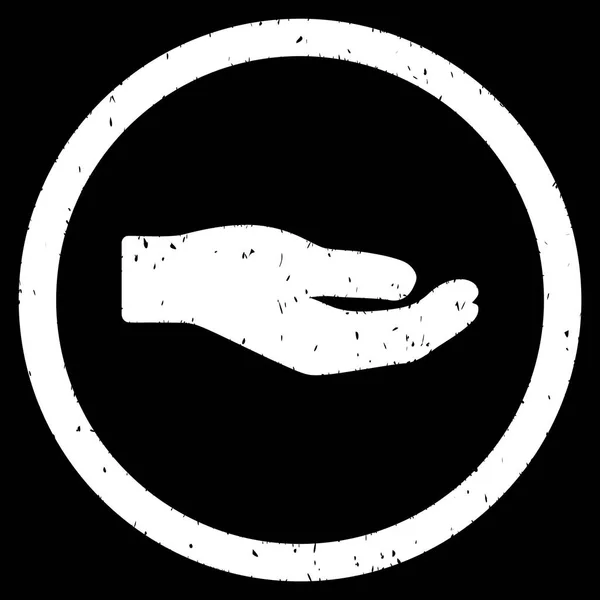 Aktien Hand Symbol Gummistempel — Stockvektor