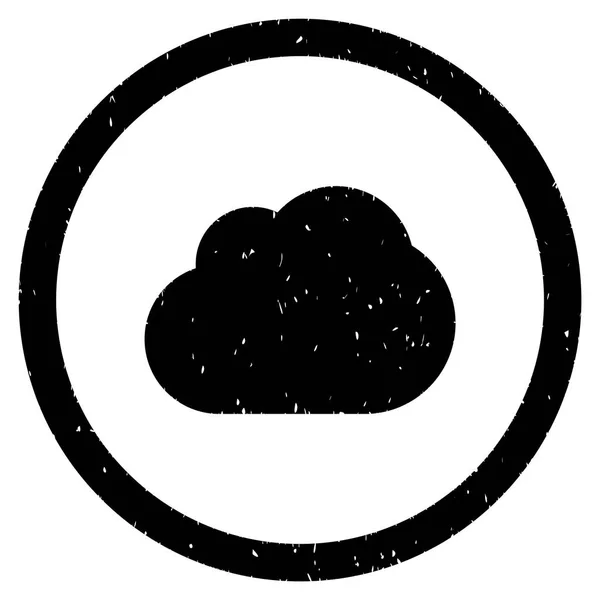 Nube icono sello de goma — Vector de stock
