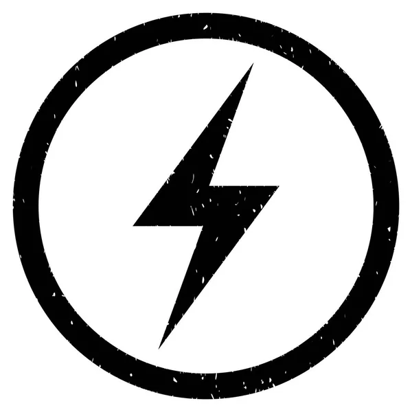 Símbolo de electricidad Icono Sello de goma — Vector de stock