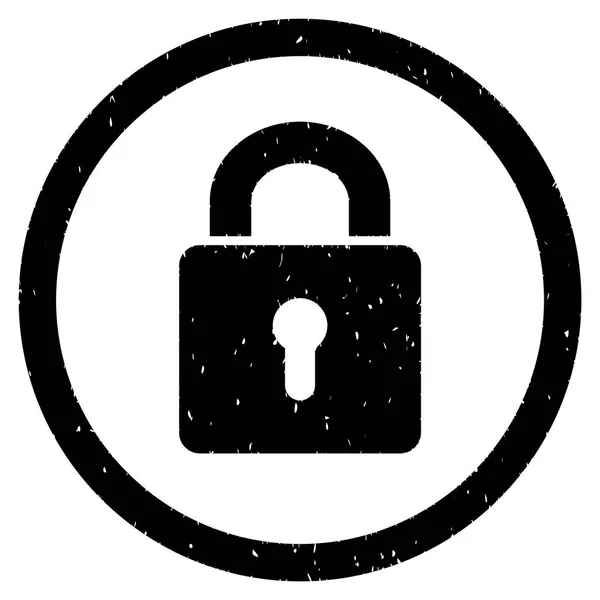 Lock Keyhole pictogram Rubberstempel — Stockvector