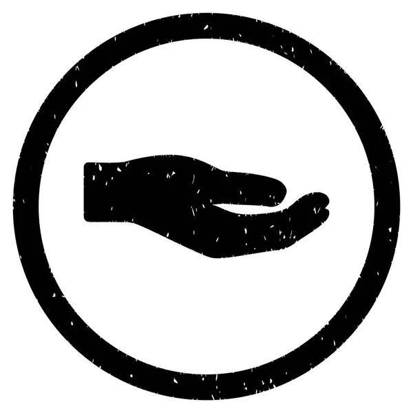 Aktien Hand Symbol Gummistempel — Stockvektor