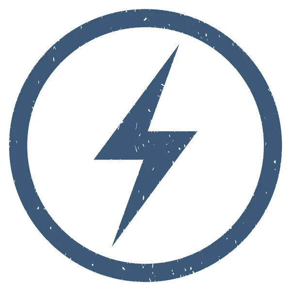 Símbolo de eletricidade Ícone de borracha Carimbo — Vetor de Stock