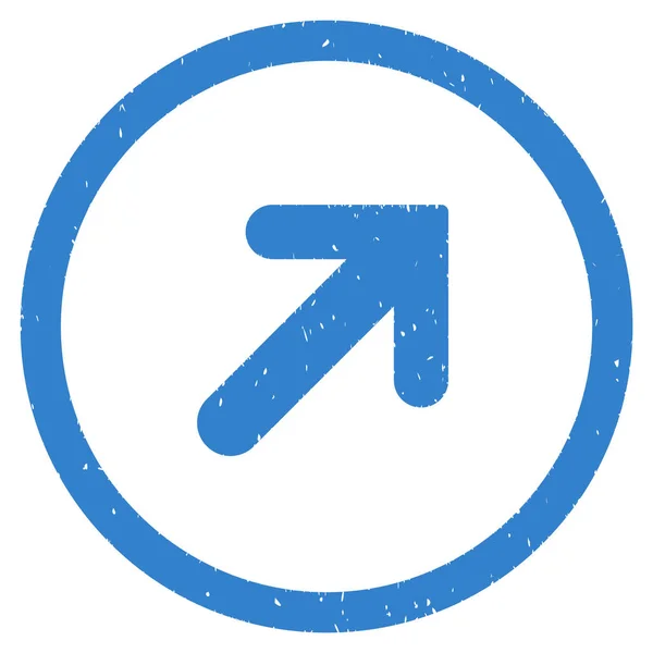 Pfeil rechts oben Symbol Gummistempel — Stockvektor