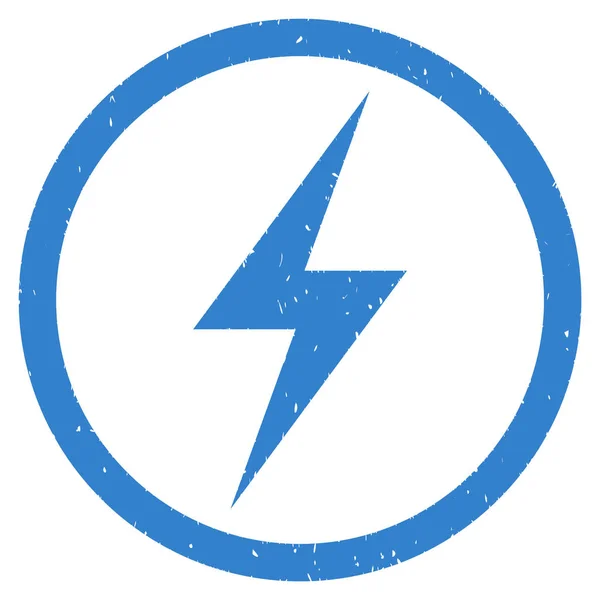 Símbolo de electricidad Icono Sello de goma — Vector de stock