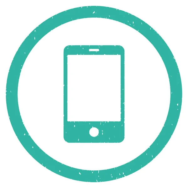 Smartphone ícone de borracha selo — Vetor de Stock