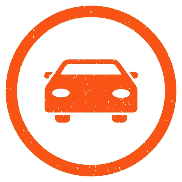 Icono de coche sello de goma — Vector de stock