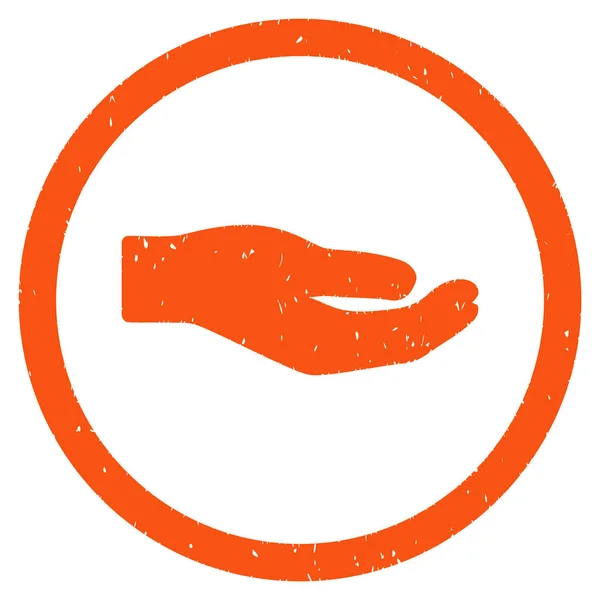 Compartir Sello de goma Icono de mano — Vector de stock
