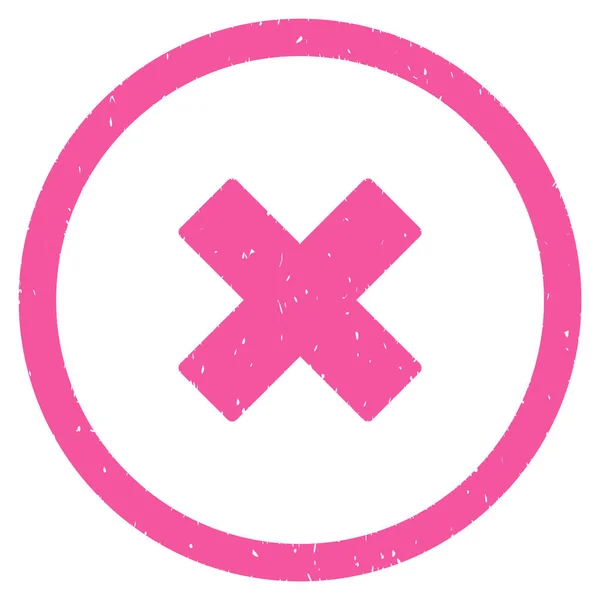 Διαγραφή του X-Cross εικονίδιο καουτσούκ σφραγίδα — Διανυσματικό Αρχείο