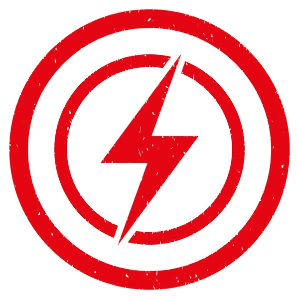 Ícone de perigo elétrico Carimbo de borracha —  Vetores de Stock