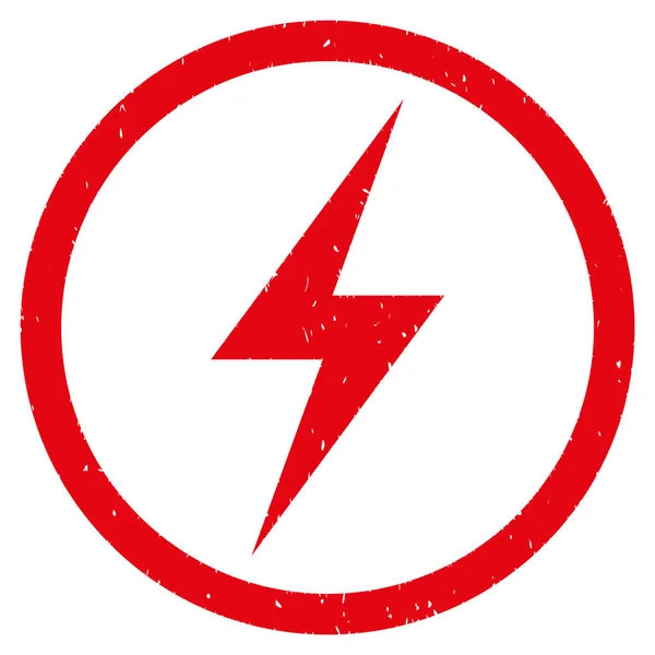 Ηλεκτρικής ενέργειας σύμβολο εικονίδιο καουτσούκ σφραγίδα — Διανυσματικό Αρχείο