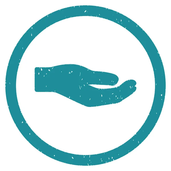 Aandeel Hand pictogram Rubberstempel — Stockvector