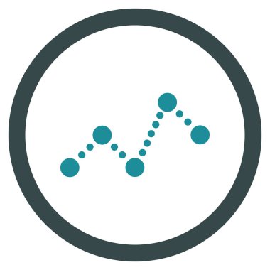 Grafik düz yuvarlak glif simgesini