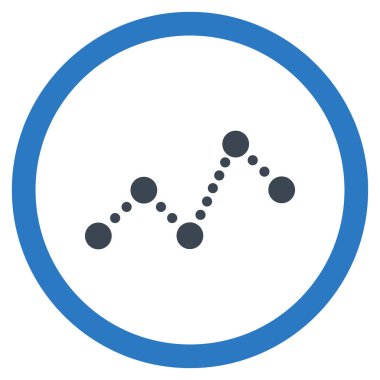 Grafik düz yuvarlak glif simgesini