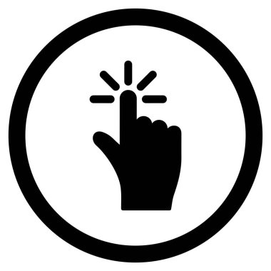 Düz yuvarlak glif simgesini tıklatın