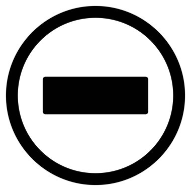 Düz yuvarlak glif simgesi