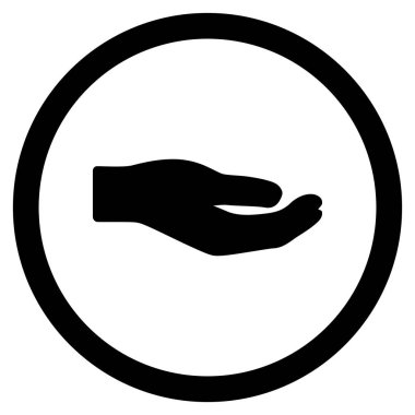 Pay el düz yuvarlak glif kutsal kişilerin resmi