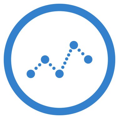 Grafik düz yuvarlak glif simgesini