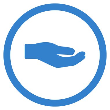 Pay el düz yuvarlak glif kutsal kişilerin resmi