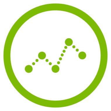 Grafik düz yuvarlak glif simgesini