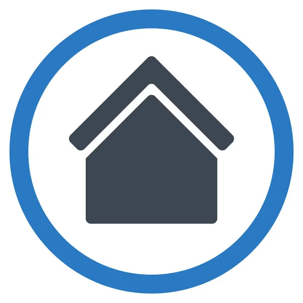 Wohnung abgerundetes Glyphen-Symbol — Stockfoto