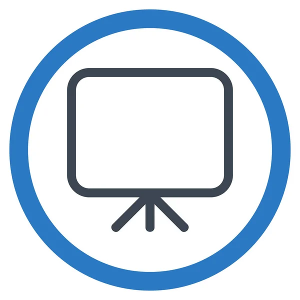 Presentation skärmen platt rundade Glyph ikonen — Stockfoto