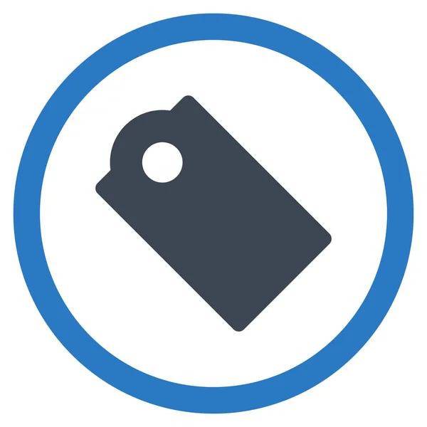 Tag Flat Rounded Glyph Icon — Stock Photo, Image