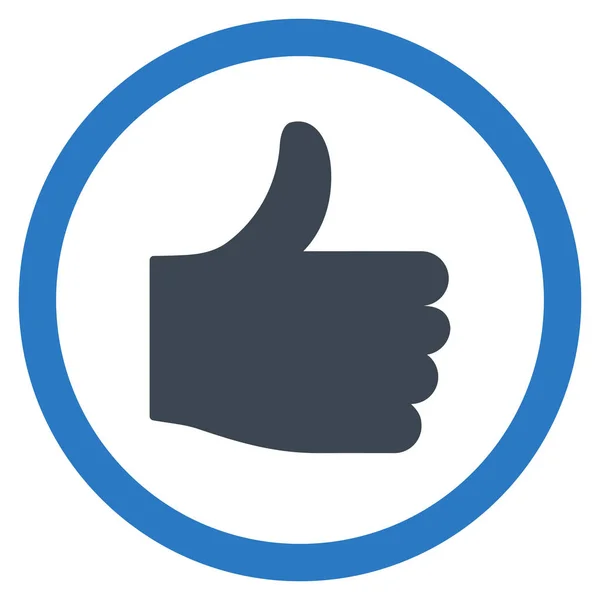 Thumb Up Flat Rounded Glyph Icon — Stock Photo, Image