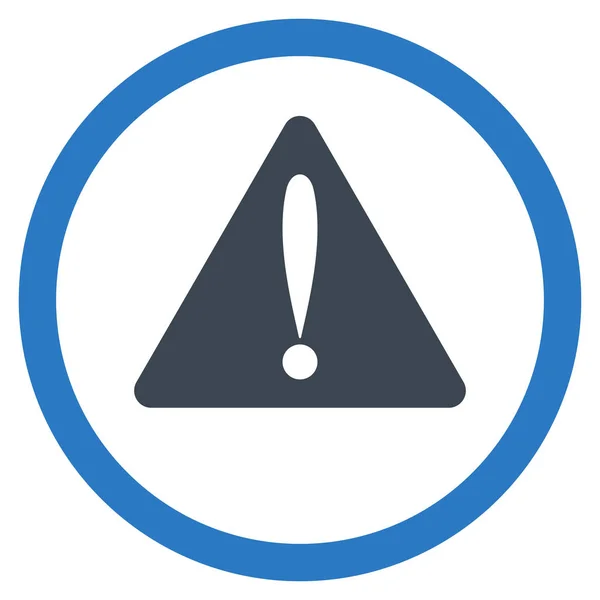 Warning Error Flat Rounded Glyph Icon — Stock Photo, Image