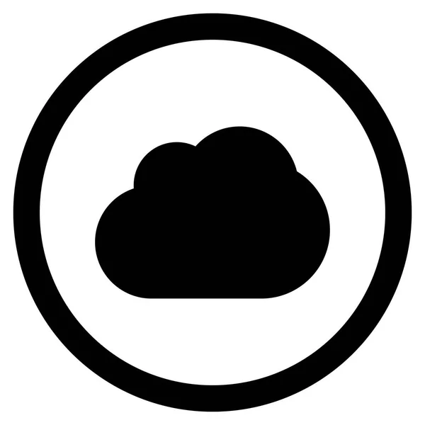 Wolke flach rundes Glyphen-Symbol — Stockfoto
