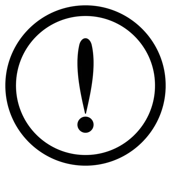 Ausrufezeichen flach gerundetes Glyphen-Symbol — Stockfoto