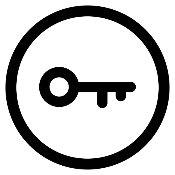 Anahtar düz yuvarlak glif simgesi — Stok fotoğraf