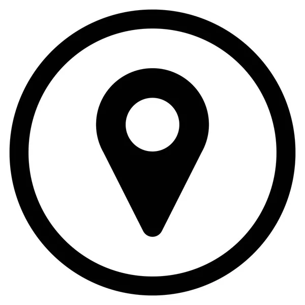 Mapa Marcador Flat Rounded Glyph Icon — Fotografia de Stock