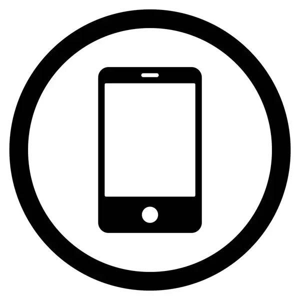 Smartphone Flat Rounded Glyph Icon — Stock Photo, Image