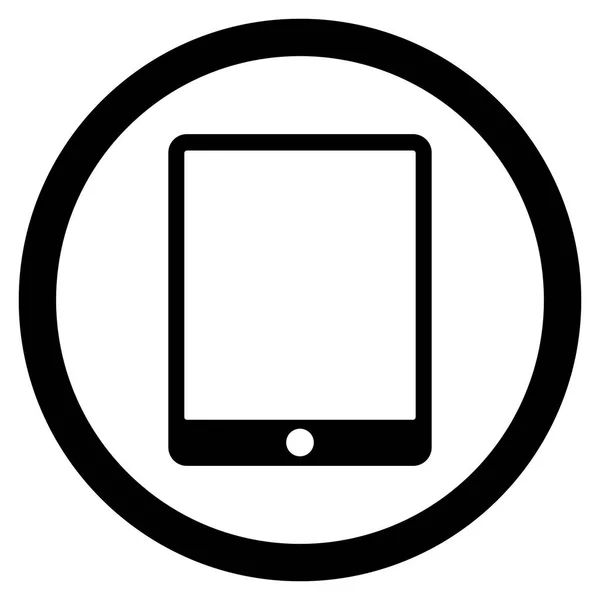 Tablet Pad Flat Rounded Glyph Icon — Stock Photo, Image