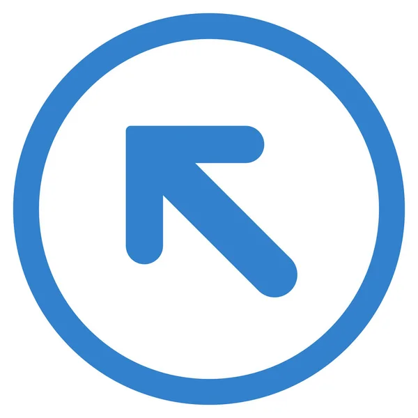 Pil vänster-upp platta rundade Glyph ikon — Stockfoto