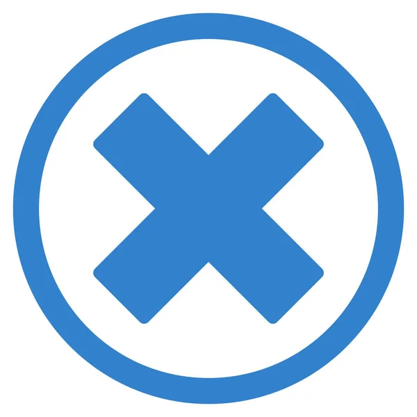 Excluir o ícone X-Cross plana arredondados glifo — Fotografia de Stock