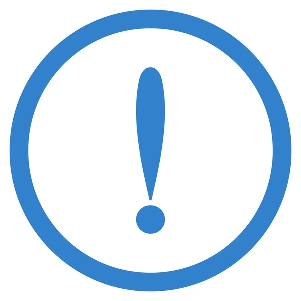 Signo de exclamación plana redondeado icono de glifo — Foto de Stock