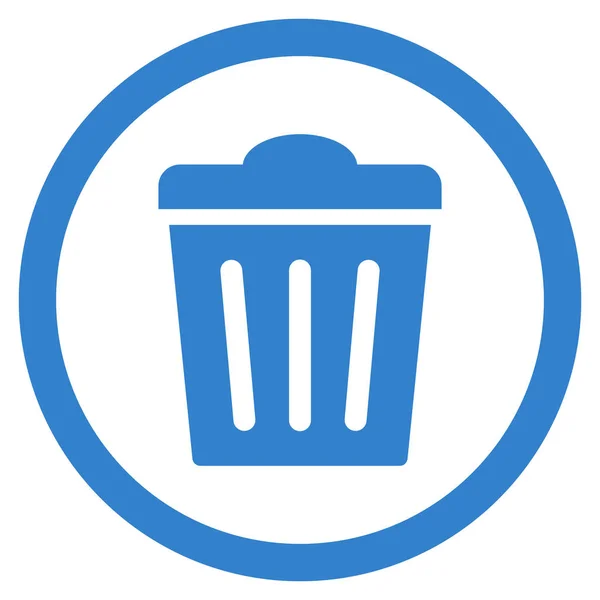 Trash Can Flat Rounded Glyph Icon — Stock Photo, Image